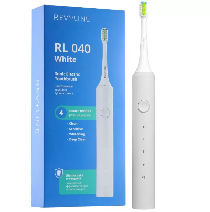 Звуковая зубная щетка Revyline RL040 в белом корпусе